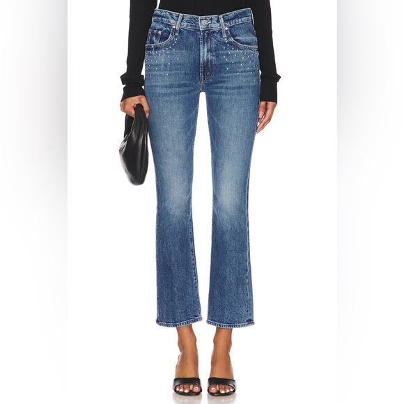 NWT Mother superior insider flood jeans in metal magic